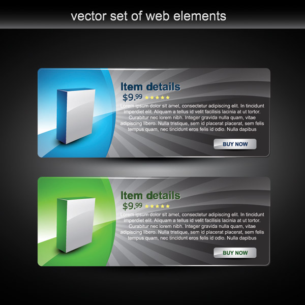 free vector Web design decorative elements vector 4